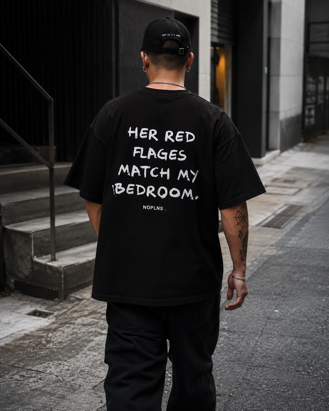 HER RED FLAGS MATCH MY BEDROOM.
